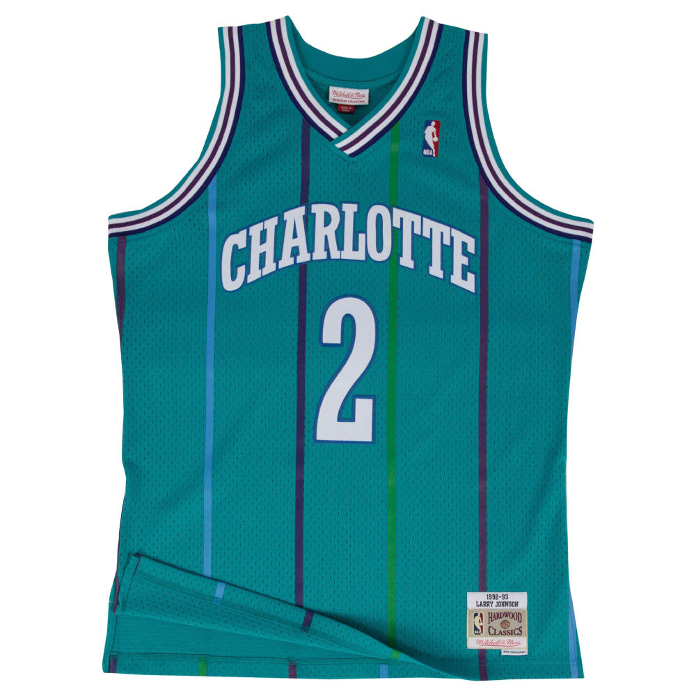 Charlotte Hornets NBA swing man Road Jersey 92 Larry Johnson シャーロット ホーネッツ ラリー ジョンソン スイングマン ジャージ バスケットボール ゲーム シャツ