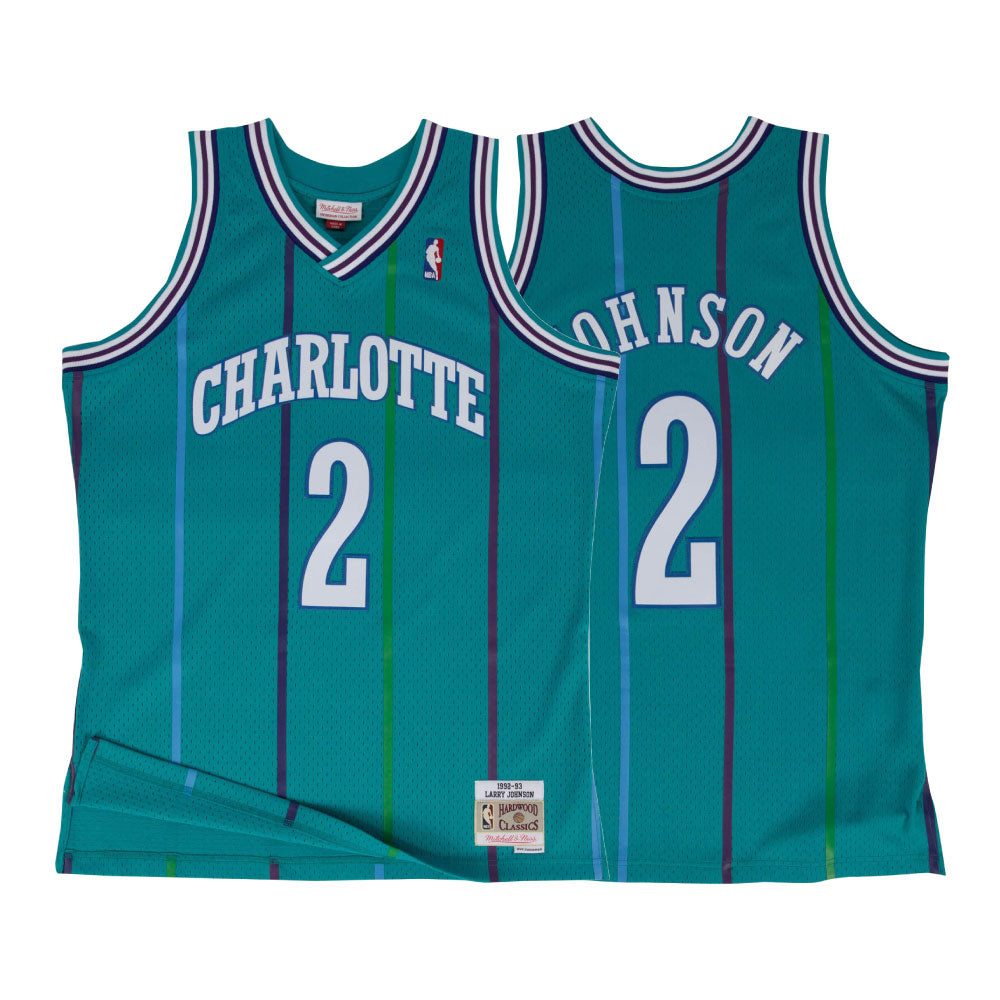 Charlotte Hornets NBA swing man Road Jersey 92 Larry Johnson シャーロット ホーネッツ ラリー ジョンソン スイングマン ジャージ バスケットボール ゲーム シャツ