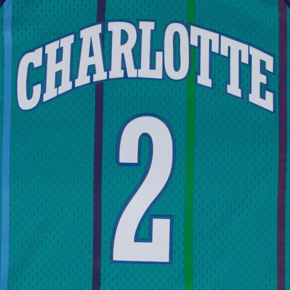 Charlotte Hornets NBA swing man Road Jersey 92 Larry Johnson シャーロット ホーネッツ ラリー ジョンソン スイングマン ジャージ バスケットボール ゲーム シャツ