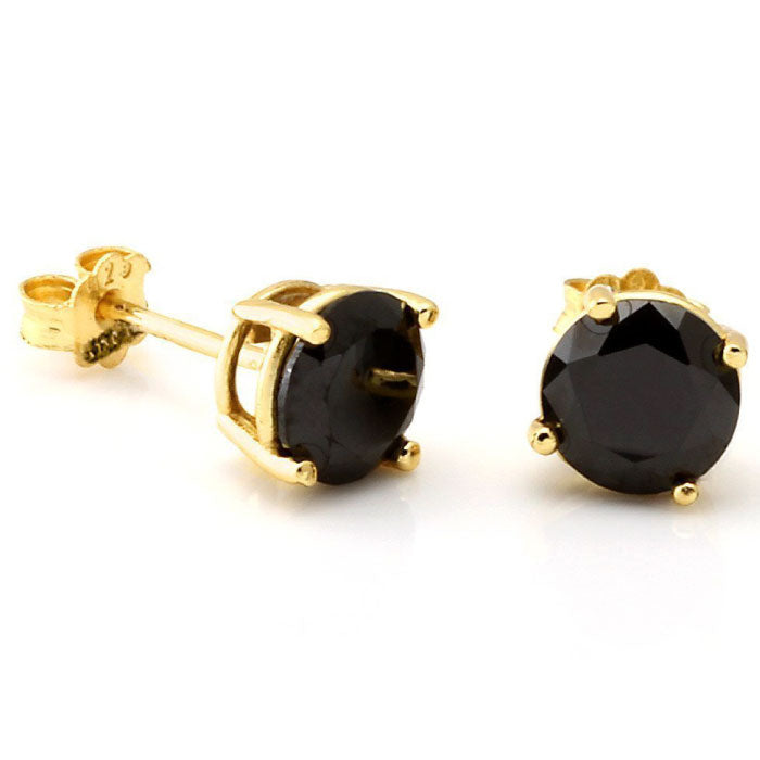 925 Sterling Silver Round Stud Earrings Pearce ONYX Black シルバー ピアス オニキス ブラック ピアス