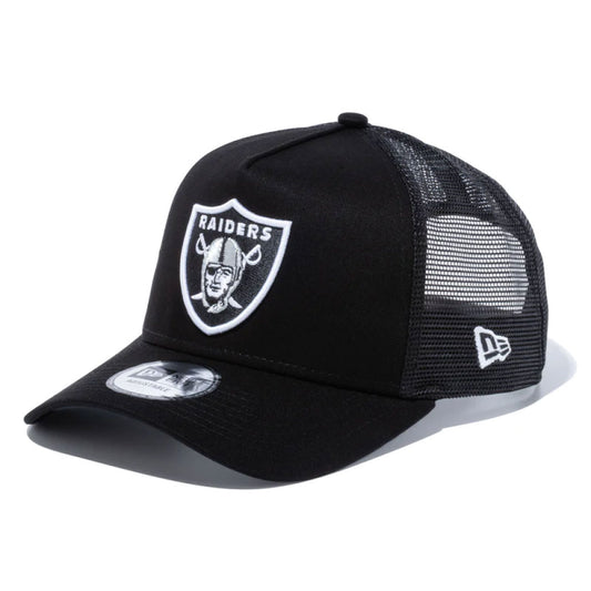 9Forty A-Frame Trucker Las Vegas Raiders Mesh Cap Logo NFL トラッカー ラスベガス レイダース メッシュ キャップ 帽子