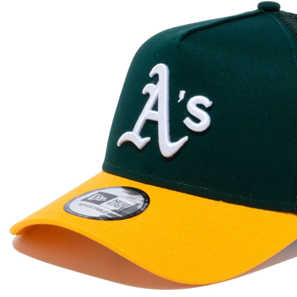 9Forty A-Frame Trucker Oakland Athletics Mesh Cap Logo MLB オークランド アスレチックス メッシュ キャップ 帽子