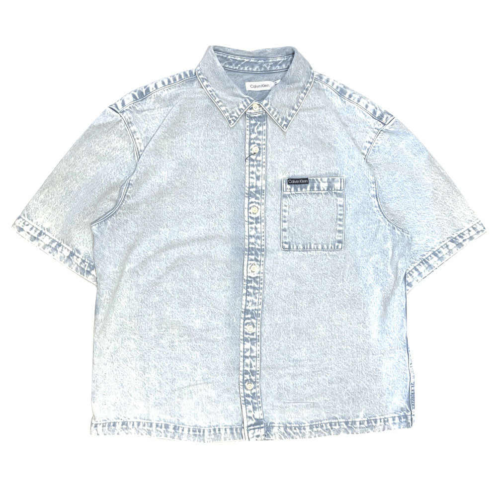 Oversized S/S Voyager Camp Button Down Shirt オーバーサイズ デニム キャンプ シャツ