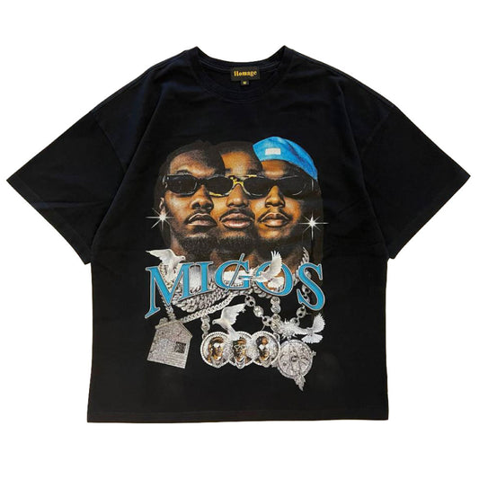 Migos Culture III S/S Music Rap Tee 半袖 ミーゴス ヘヴィーウェイト ミュージック Tシャツ