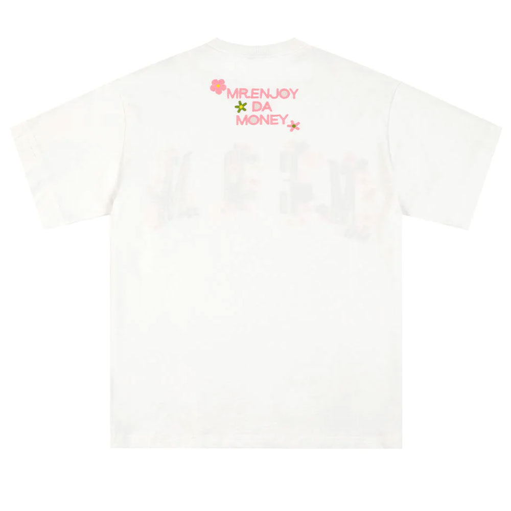 Colorful flowers embroidered S/S Tee ロゴ 半袖 Tシャツ