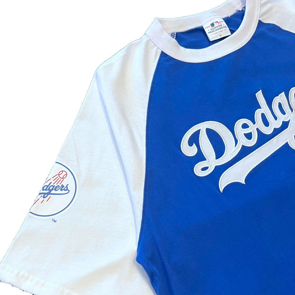 X Los Angeles Dodgers Script Logo Raglan S/S Tee ロサンゼルス ドジャース 半袖 ラグラン Tシャツ 公式 Official