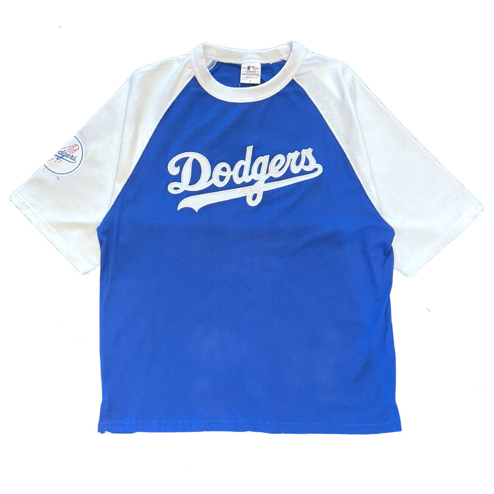 X Los Angeles Dodgers Script Logo Raglan S/S Tee ロサンゼルス ドジャース 半袖 ラグラン Tシャツ 公式 Official