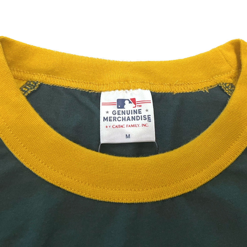 X Oakland Athletics Script Logo Raglan S/S Tee オークランド アスレチックス 半袖 ラグラン Tシャツ 公式 Official