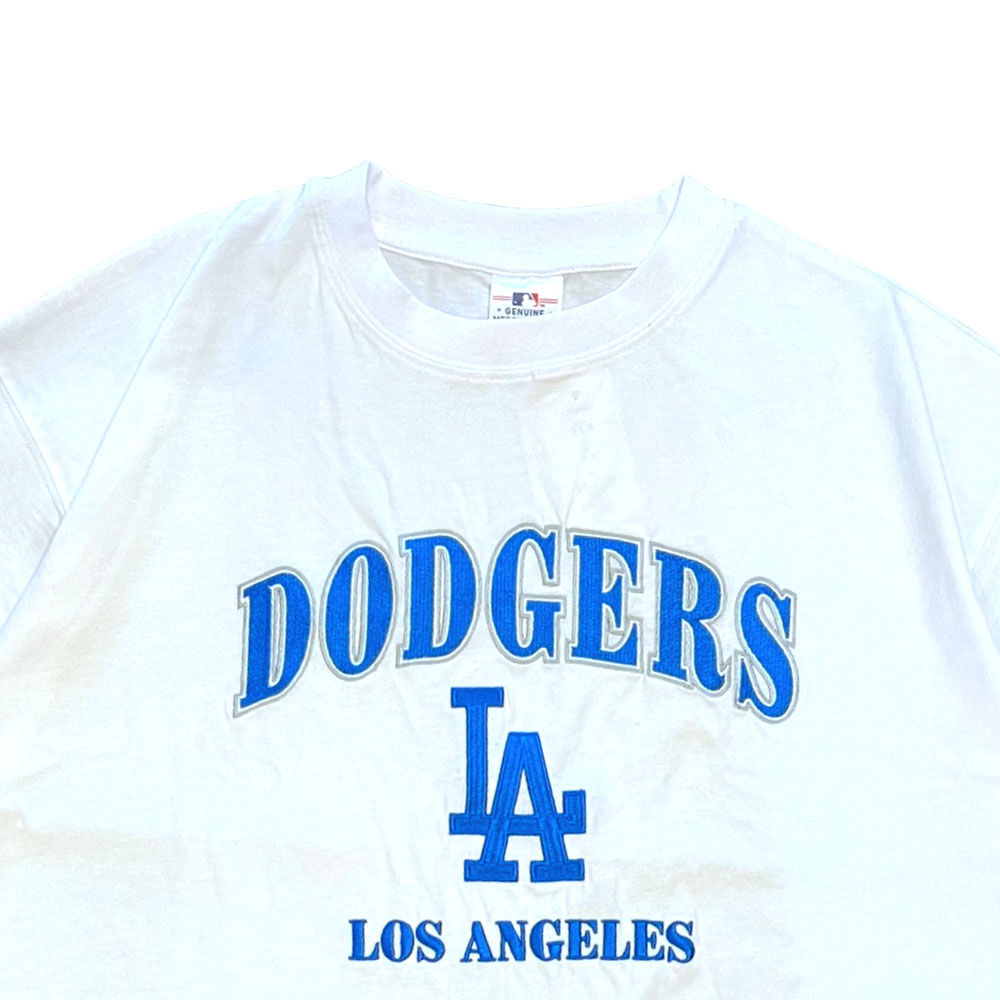 X Los Angeles Dodgers  embroidery Logo S/S Tee ロサンゼルス ドジャース 半袖 刺繍 Tシャツ 公式 Official