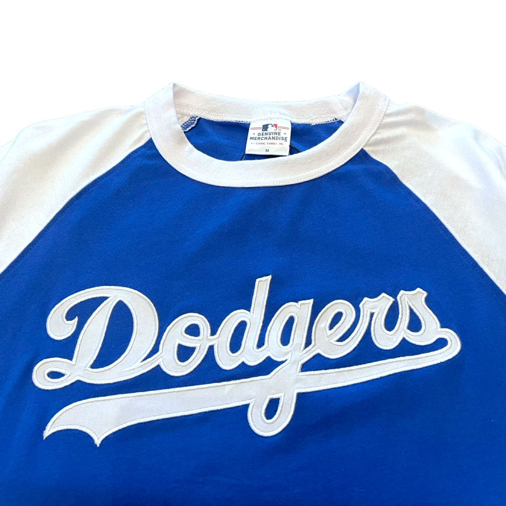 X Los Angeles Dodgers Script Logo Raglan S/S Tee ロサンゼルス ドジャース 半袖 ラグラン Tシャツ 公式 Official