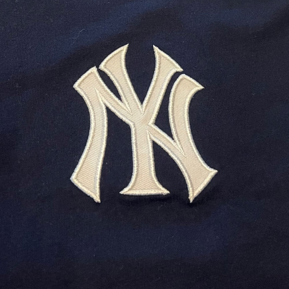 X New York Yankees Logo S/S Tee ニューヨーク ヤンキース 半袖 刺繍 Tシャツ 公式 Official