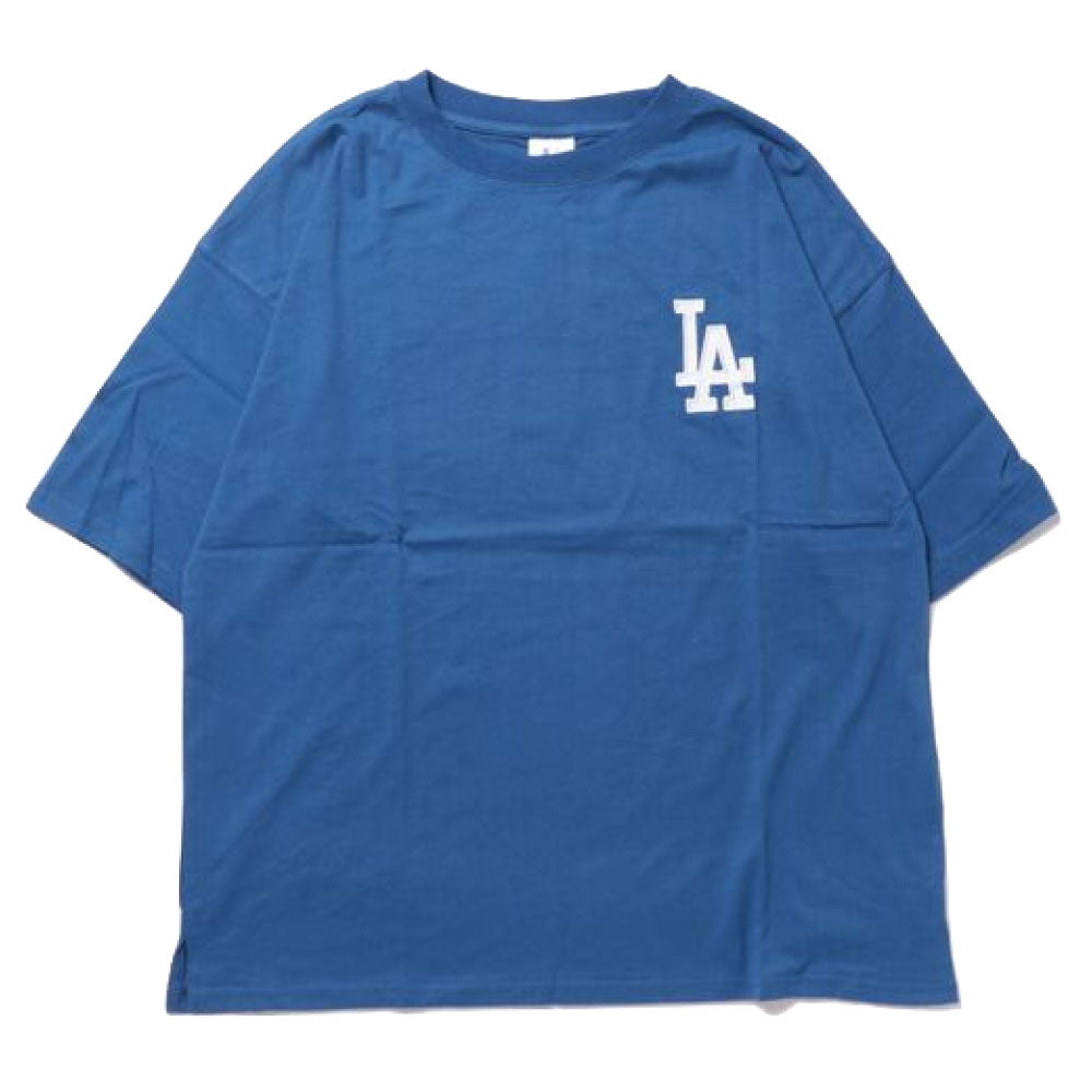 X Los Angeles Dodgers Logo S/S Tee ロサンゼルス ドジャース 半袖 刺繍 Tシャツ 公式 Official