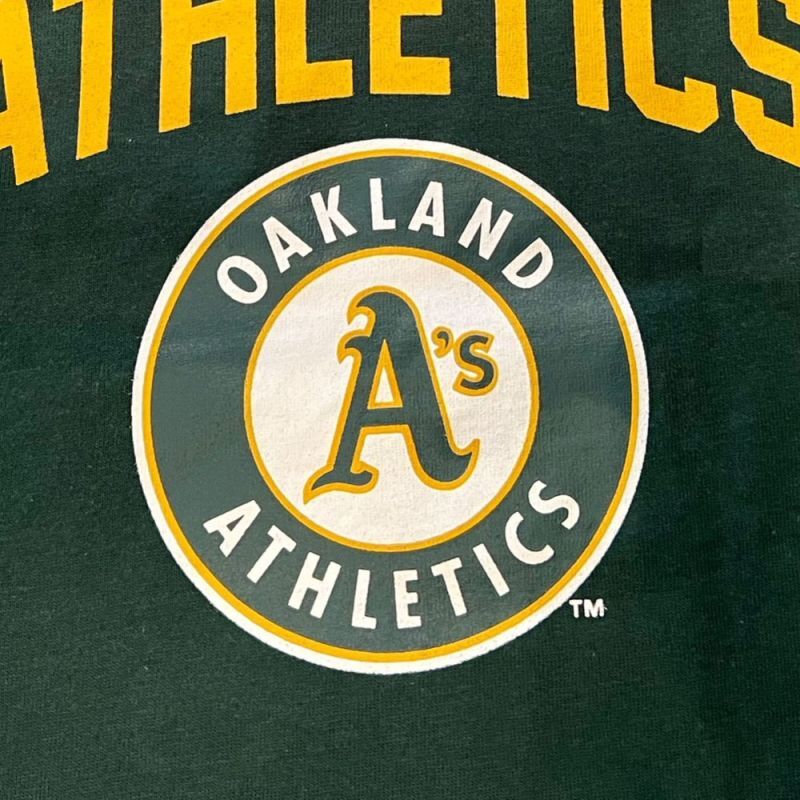 X Oakland Athletics Logo S/S Tee オークランド アスレチックス 半袖 刺繍 Tシャツ 公式 Official