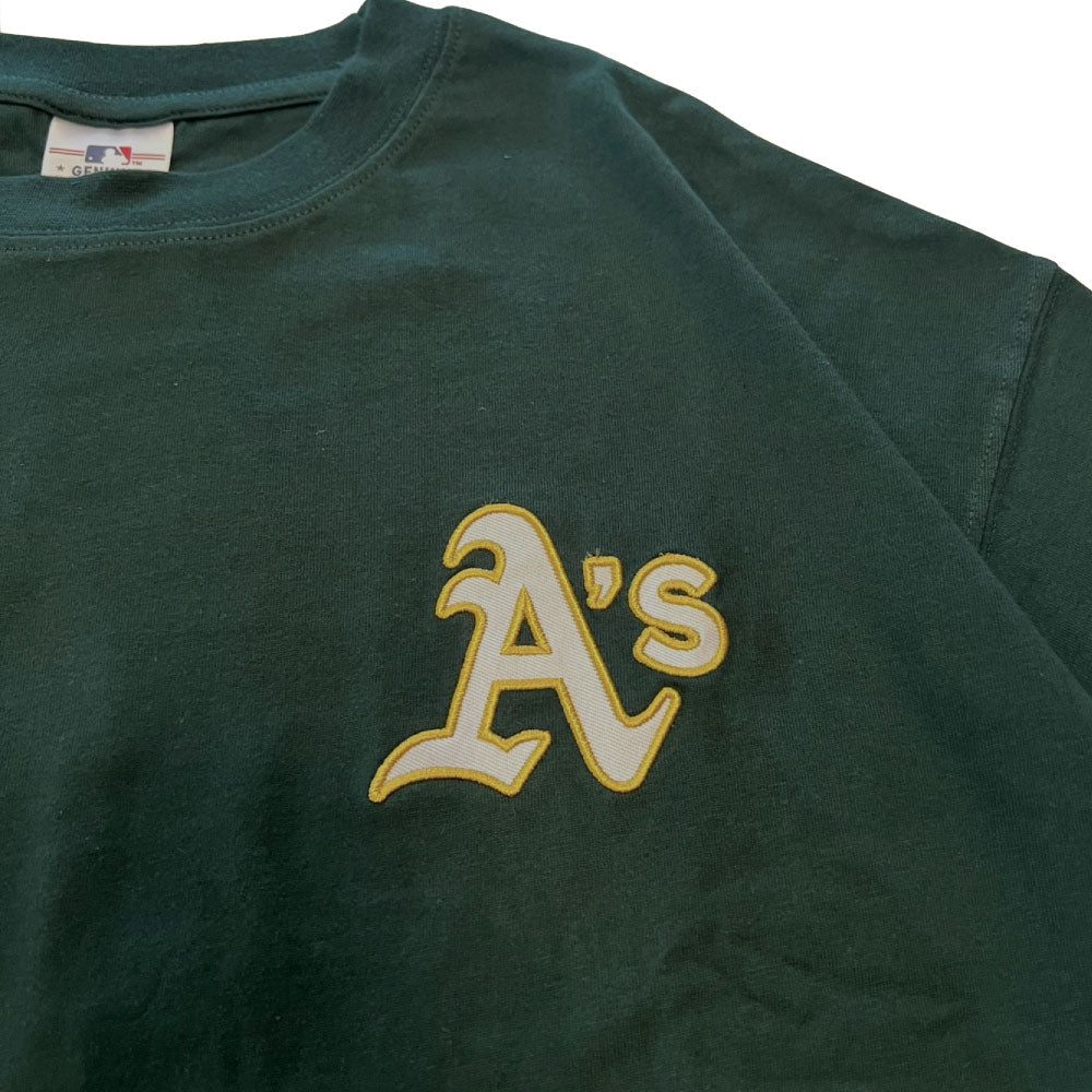 X Oakland Athletics Logo S/S Tee オークランド アスレチックス 半袖 刺繍 Tシャツ 公式 Official