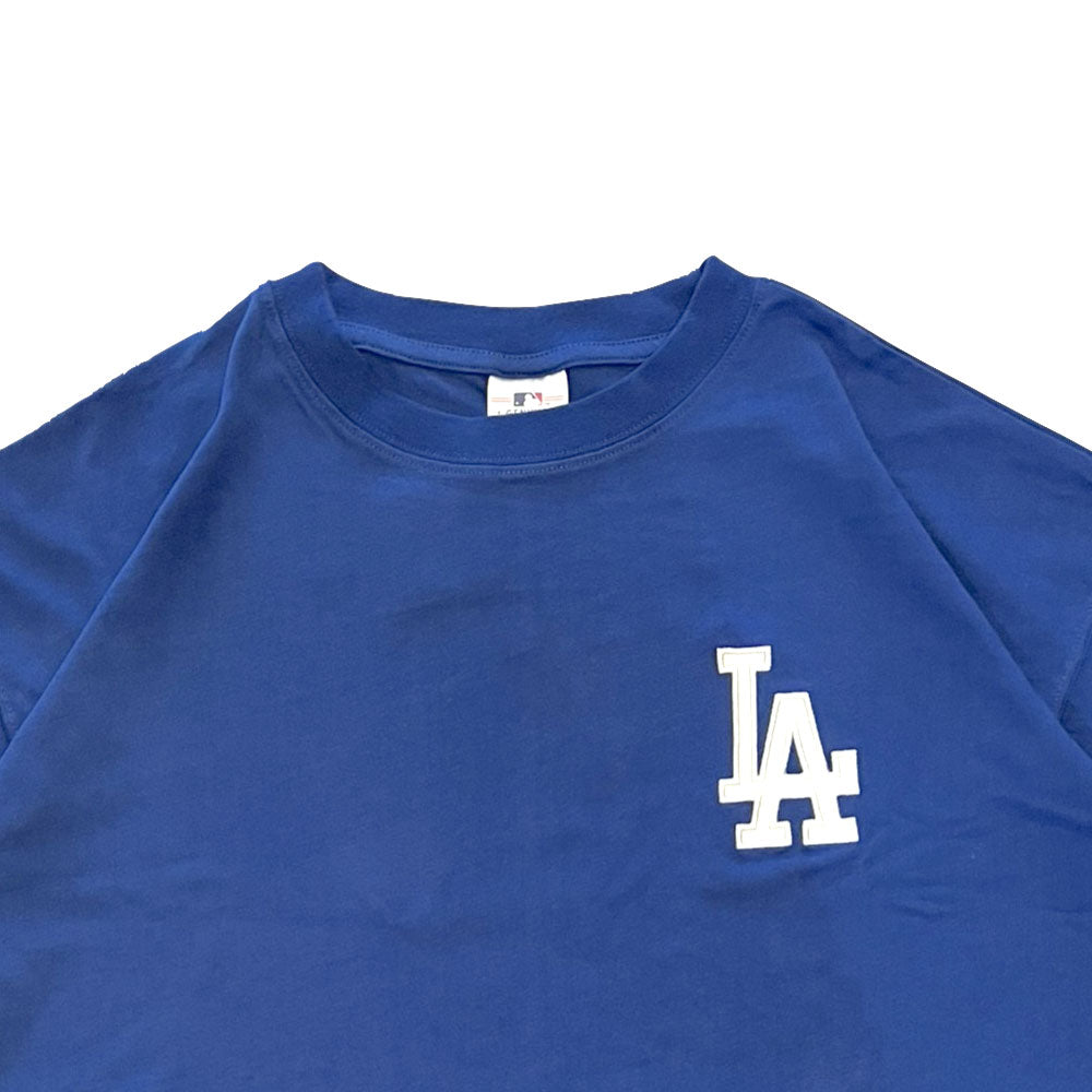 X Los Angeles Dodgers Logo S/S Tee ロサンゼルス ドジャース 半袖 刺繍 Tシャツ 公式 Official