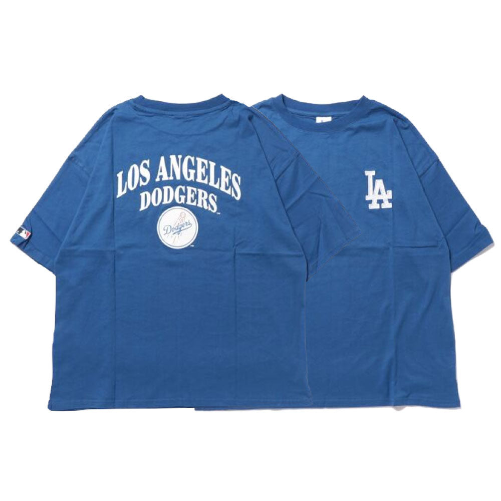 X Los Angeles Dodgers Logo S/S Tee ロサンゼルス ドジャース 半袖 刺繍 Tシャツ 公式 Official