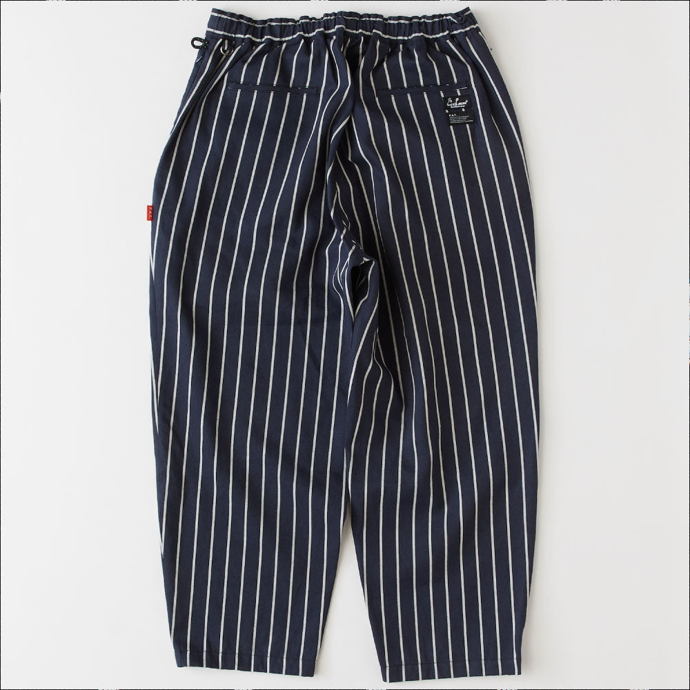 × Cookman Chefripe Relax Easy Pants Navy × クックマン リラックス ストライプ イージー パンツ