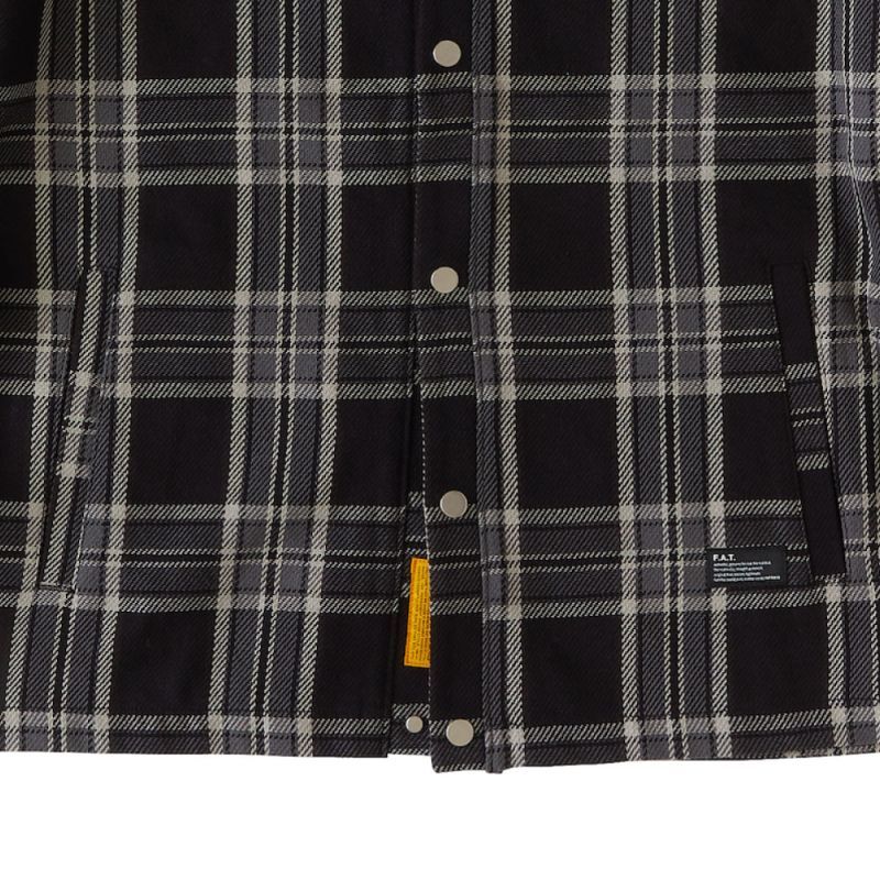 Flannogan Fannel Check Cardigan Chacoal タータン チェック スナップ カーディガン