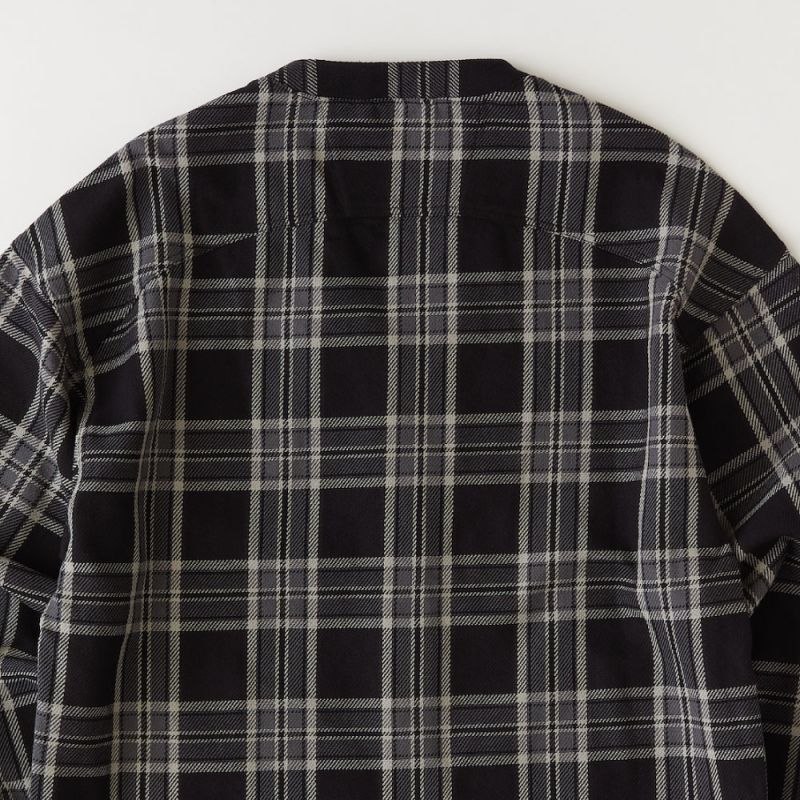 Flannogan Fannel Check Cardigan Chacoal タータン チェック スナップ カーディガン