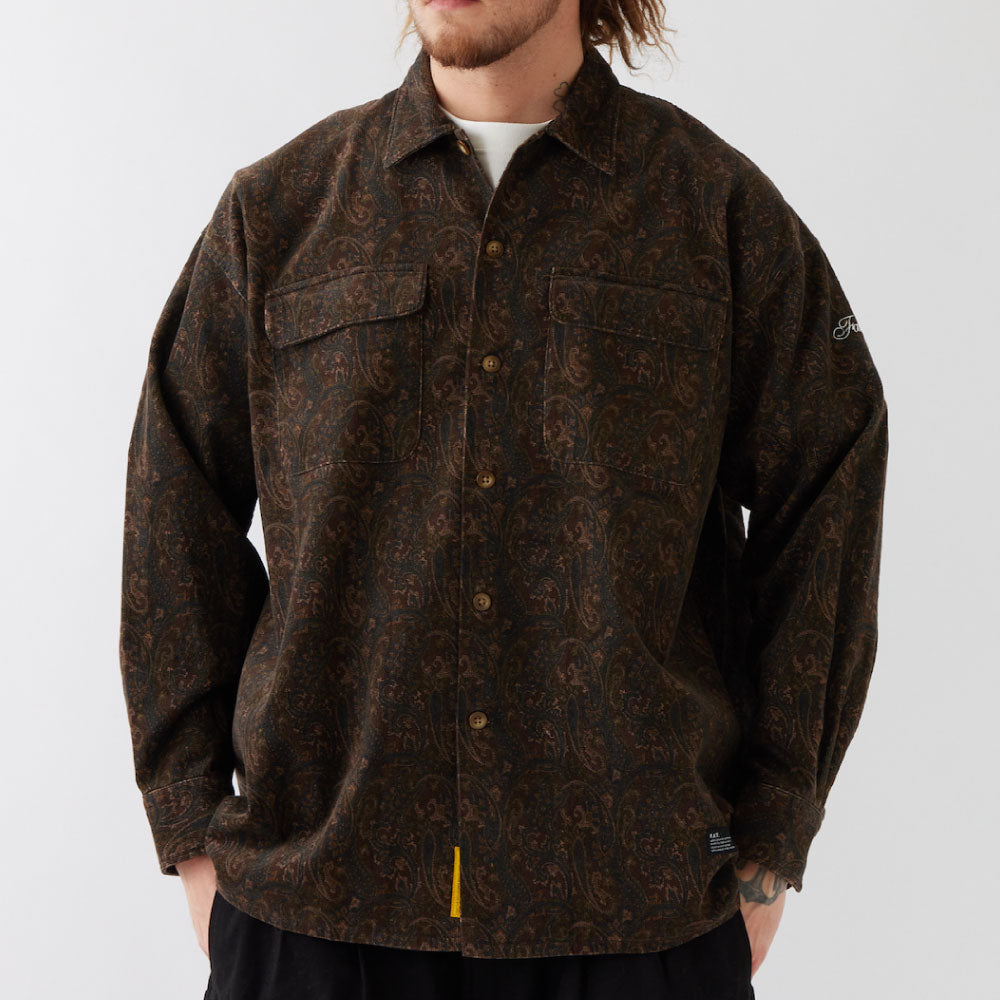 MEGASLEY Paisley Corduroy L/S Shirts ペイズリー コーデュロイ 長袖 シャツ