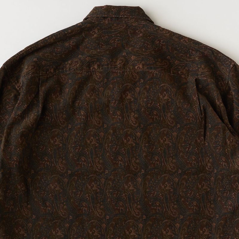 MEGASLEY Paisley Corduroy L/S Shirts ペイズリー コーデュロイ 長袖 シャツ