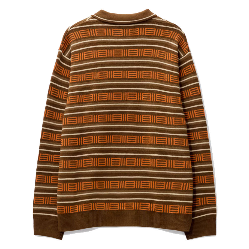 Windsor Knitted Sweater  -Brown ニット ポロ セーター