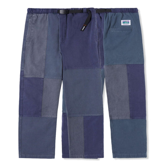 Washed Canvas Patchwork Pants Navy ウォッシュ キャンバス パッチワーク パンツ