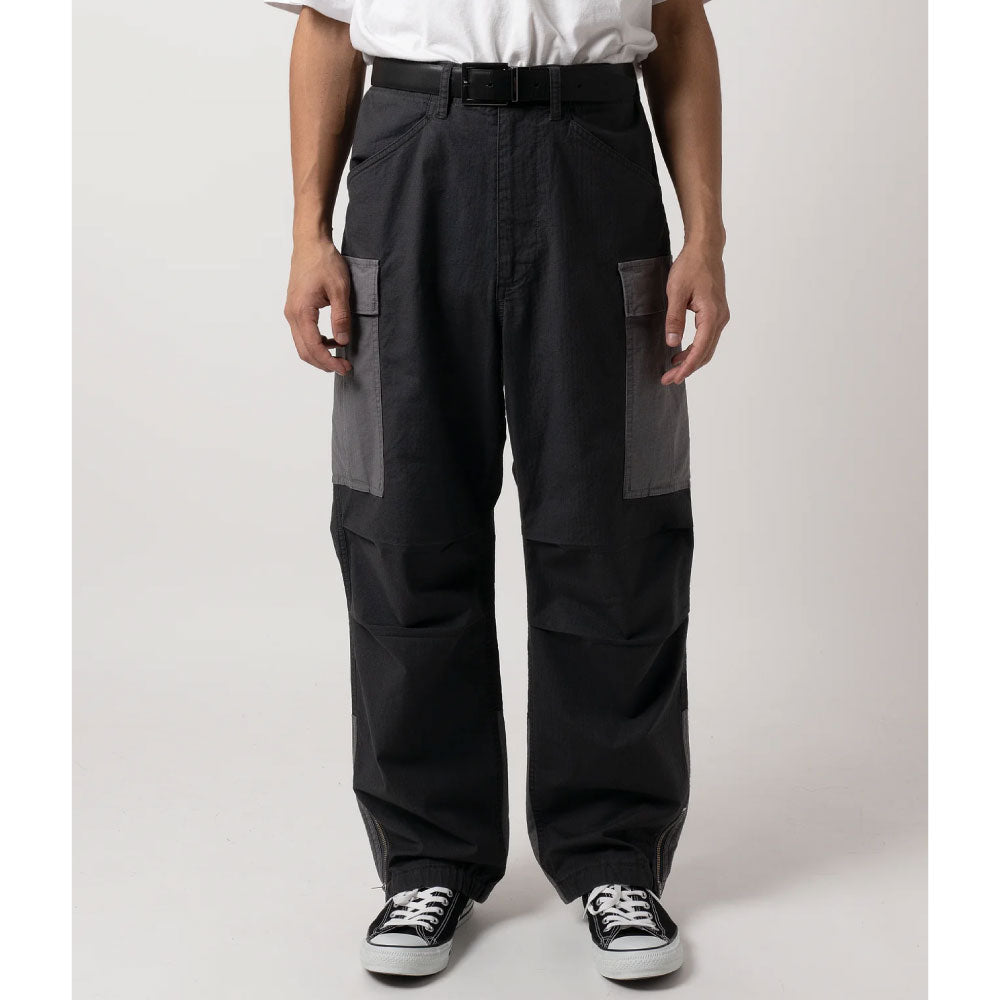 Switched Combat Cargo Pants Gray 切替 リッフ?ストッフ? カーコ? ハ?ンツ