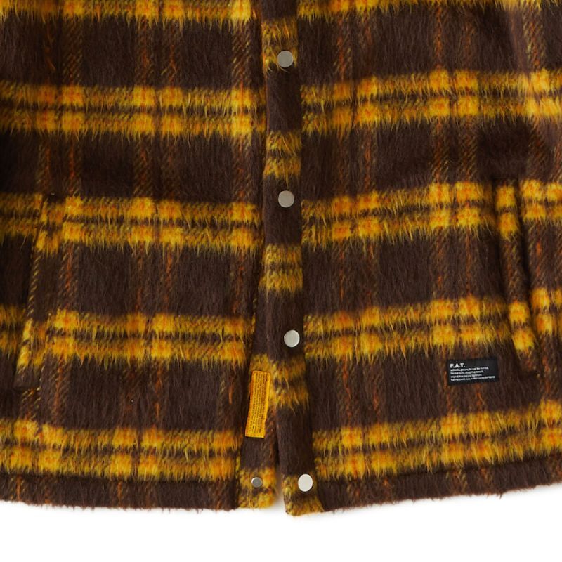 SHAGYGAN Mohair check Snap Cardigan モヘア チェック スナップ カーディガン