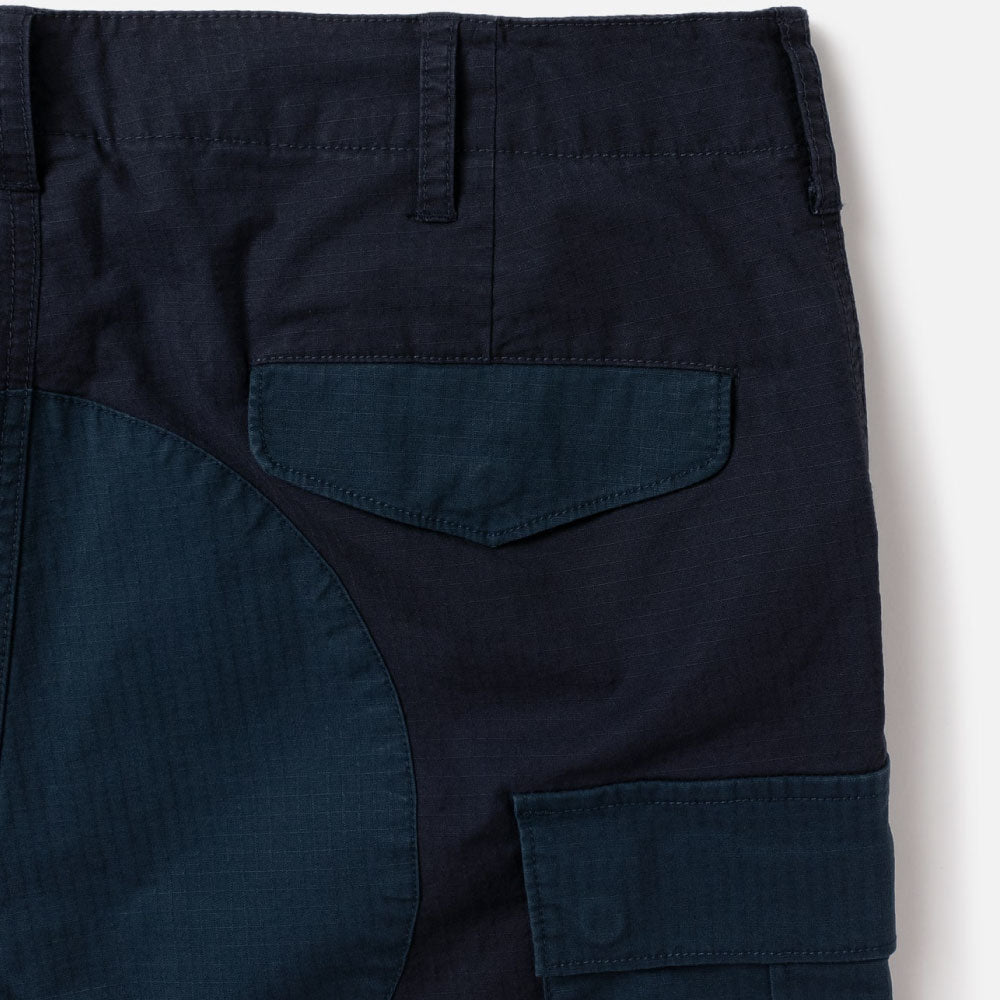 Switched Combat Cargo Pants Navy 切替 リップストップ カーゴ パンツ