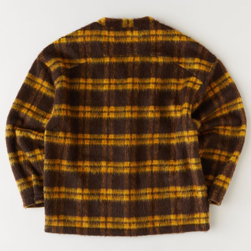 SHAGYGAN Mohair check Snap Cardigan モヘア チェック スナップ カーディガン