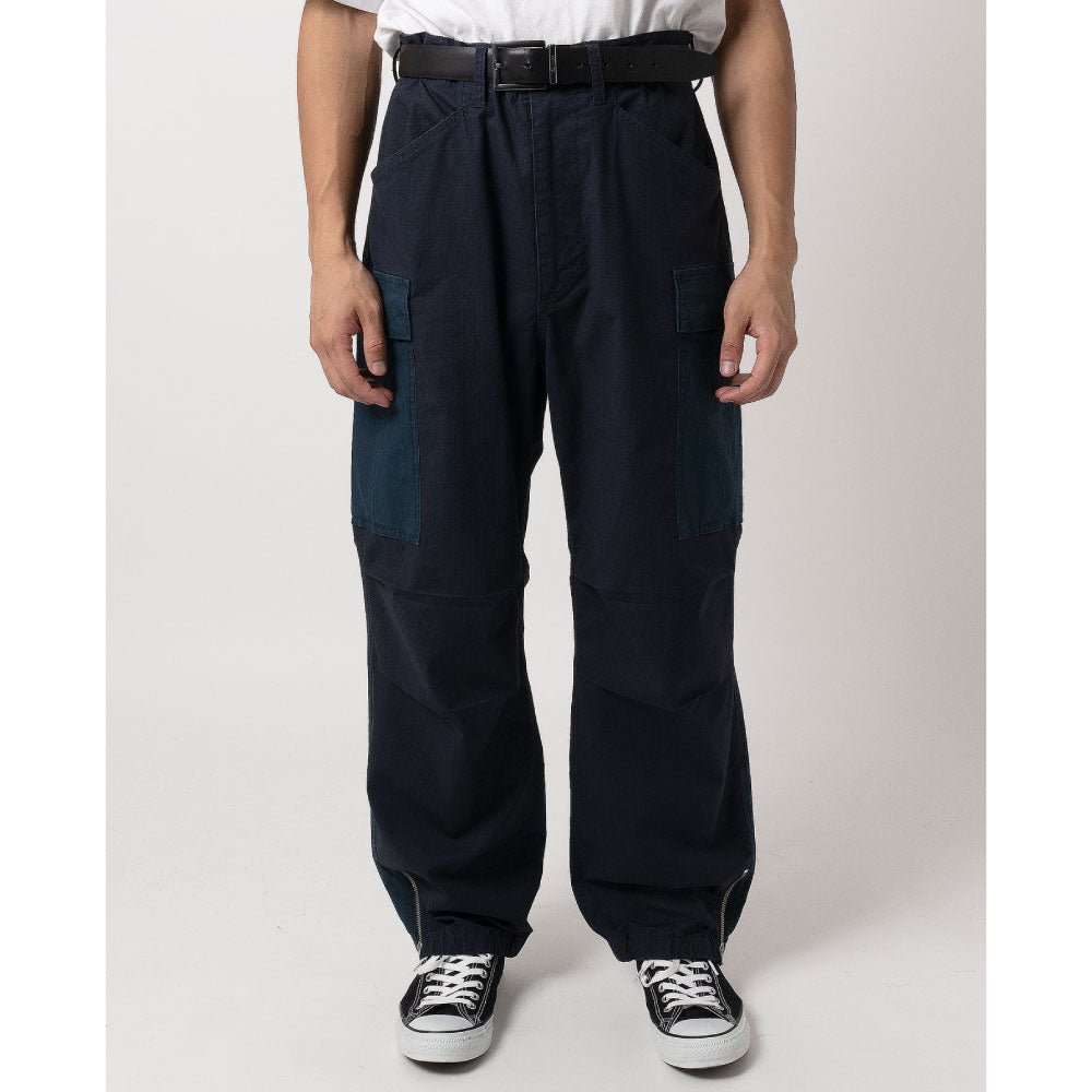 Switched Combat Cargo Pants Navy 切替 リップストップ カーゴ パンツ