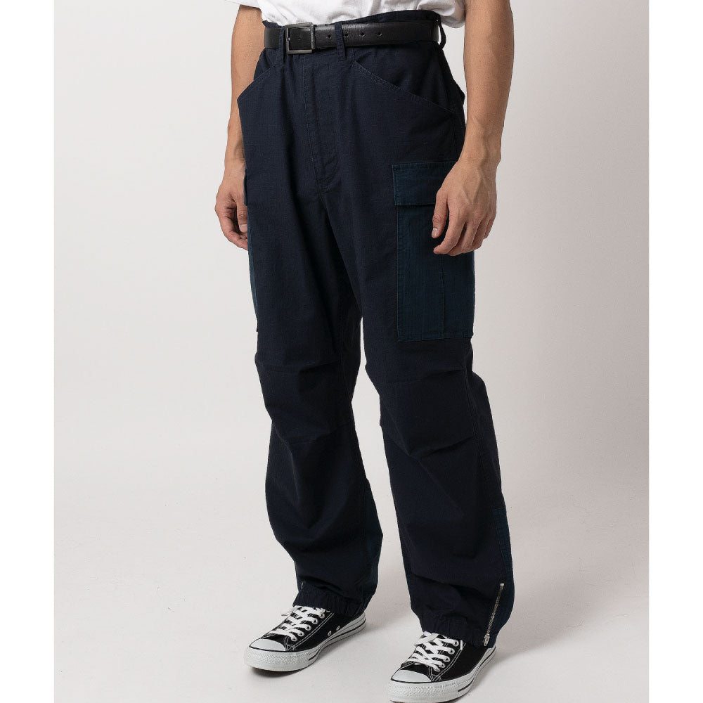 Switched Combat Cargo Pants Navy 切替 リップストップ カーゴ パンツ