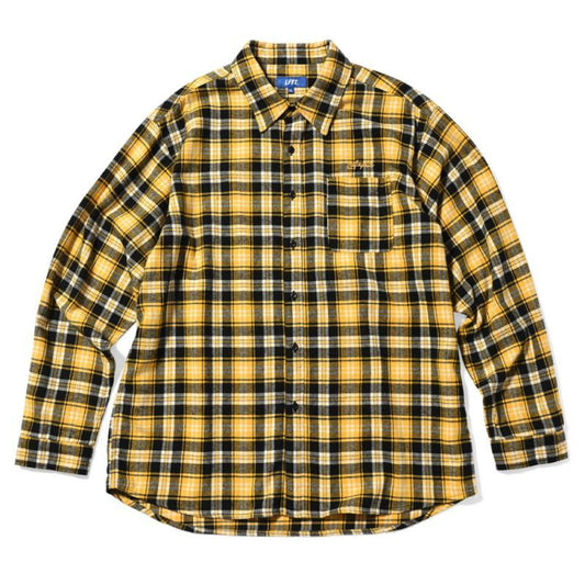 Script Logo Plaid Flannel L/S Shirts YLW タータン フランネル チェック 長袖 シャツ