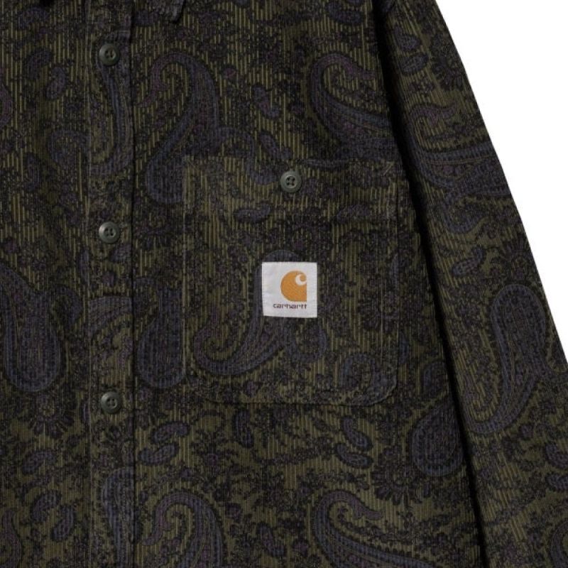 Flint Paisley Print Rinsed L/S Shirt ペイズリー 長袖 コーデュロイ シャツ