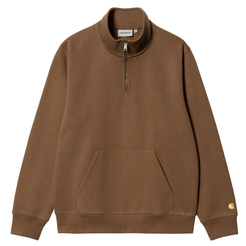 Chase Half Zip Neck Sweatshirt Tamarind Brown ハーフ ジップ ロゴ スウェット シャツ