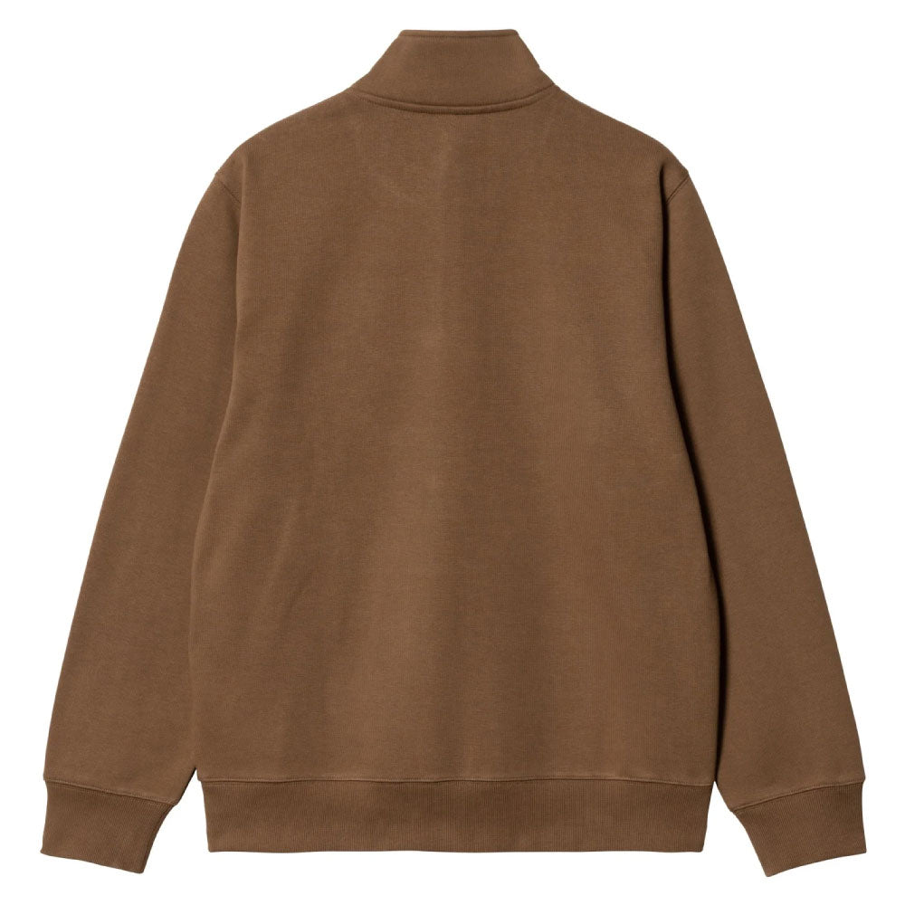 Chase Half Zip Neck Sweatshirt Tamarind Brown ハーフ ジップ ロゴ スウェット シャツ