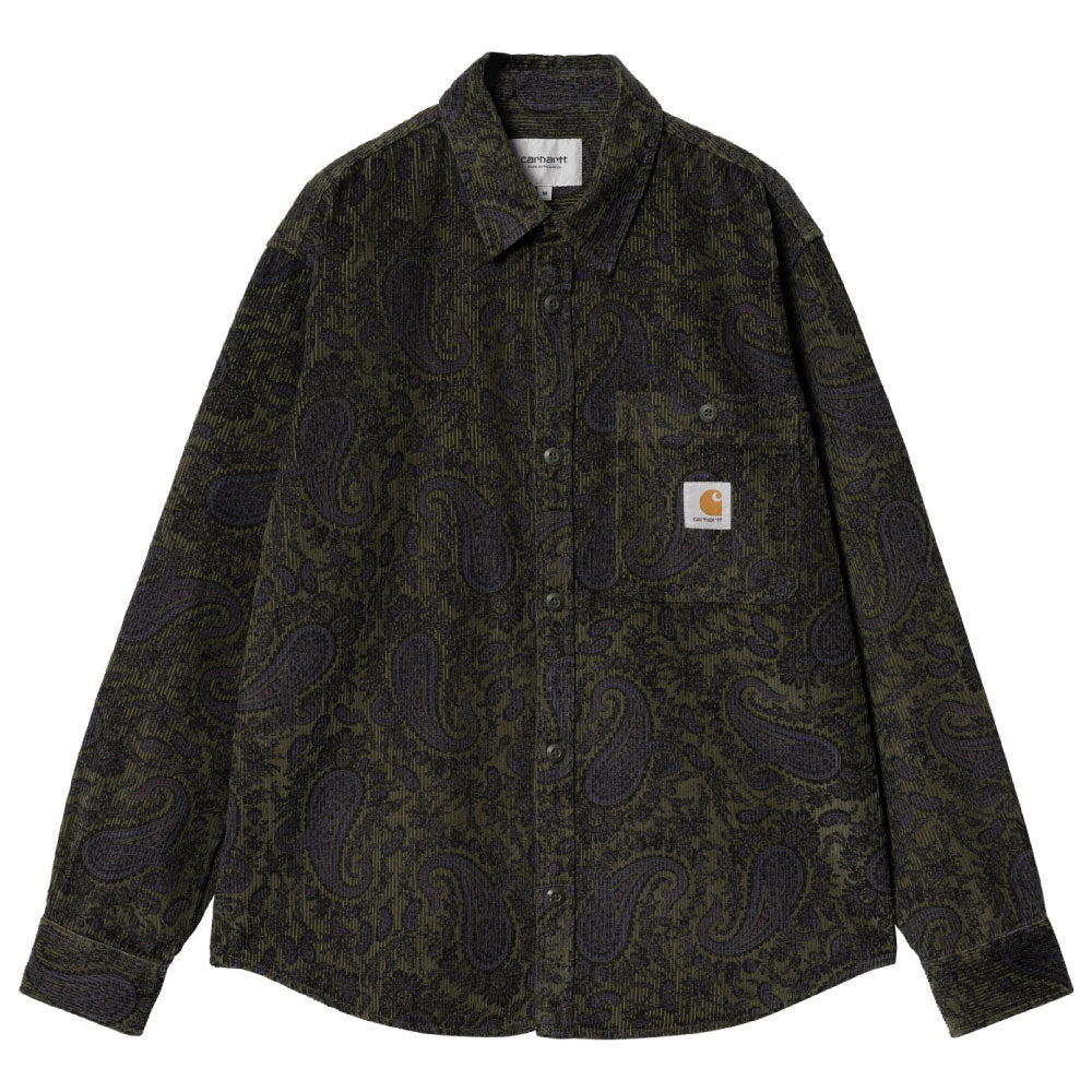 Flint Paisley Print Rinsed L/S Shirt ペイズリー 長袖 コーデュロイ シャツ