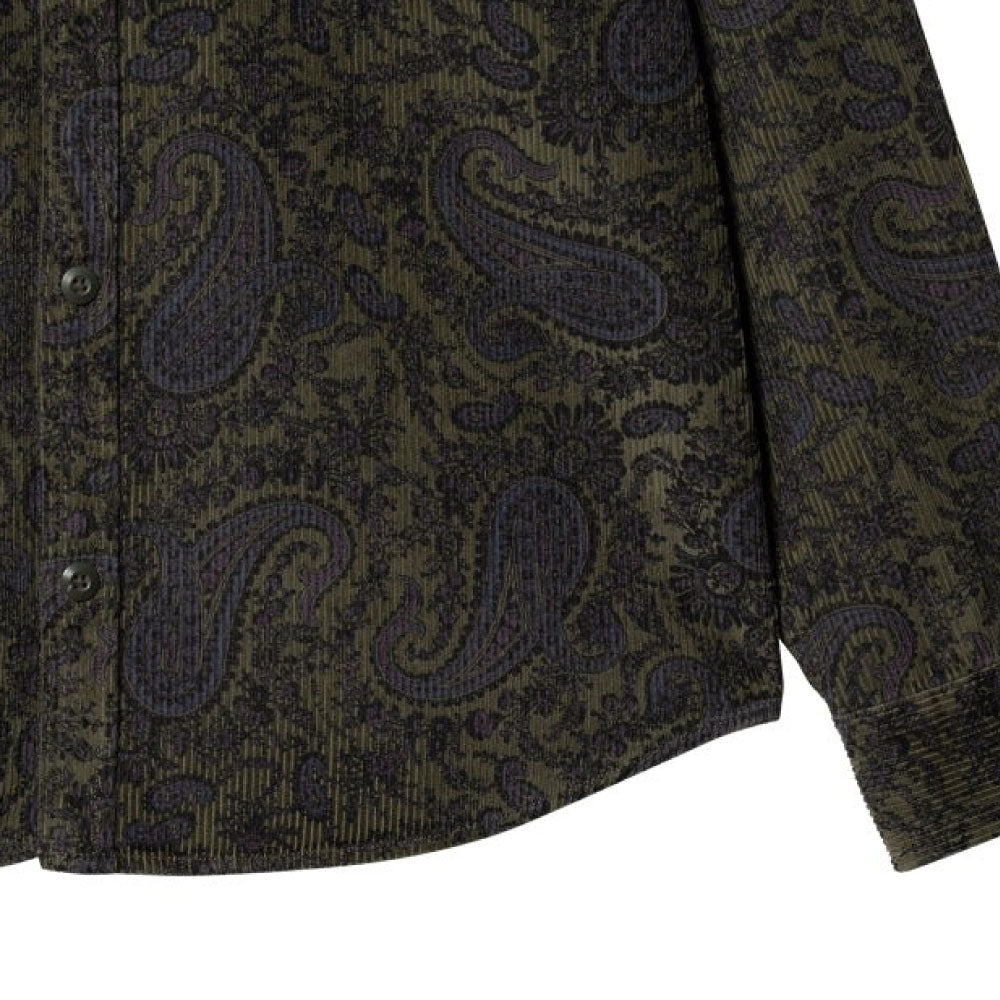 Flint Paisley Print Rinsed L/S Shirt ペイズリー 長袖 コーデュロイ シャツ