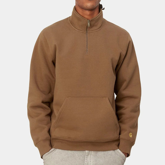 Chase Half Zip Neck Sweatshirt Tamarind Brown ハーフ ジップ ロゴ スウェット シャツ