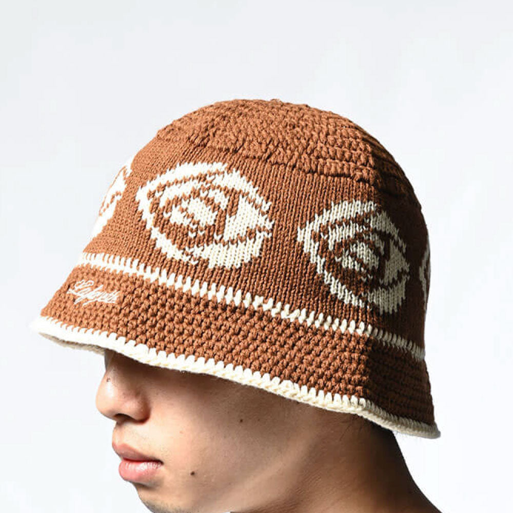 Rose Knit Bucket Hat クロシェ ニット バケット ハット 帽子