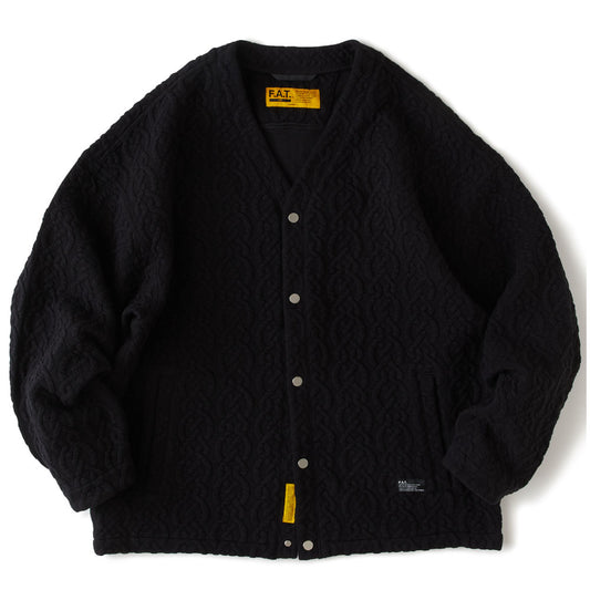 Cabgan Cable Knit Cardigan BLK ケーブル ニット カーディガン