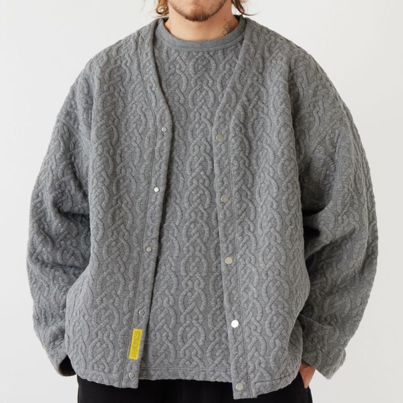 Cabgan Cable Knit Cardigan GRY ケーブル ニット カーディガン