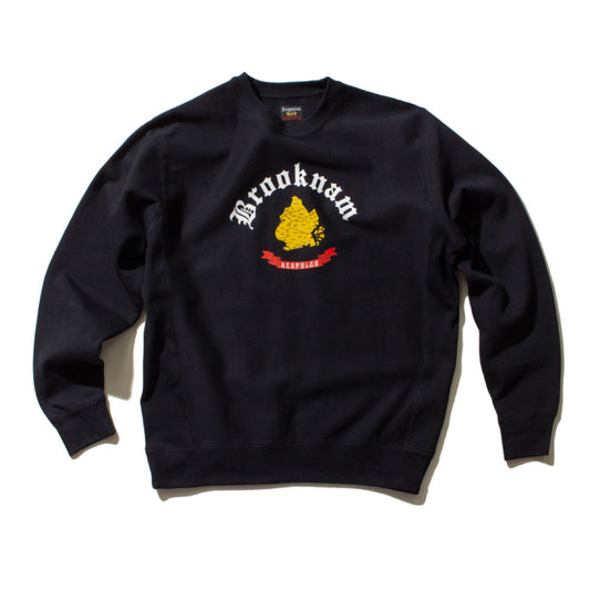 Brooknam Crewneck Sweatshirt BLK ブルックナム クルーネック スウェット