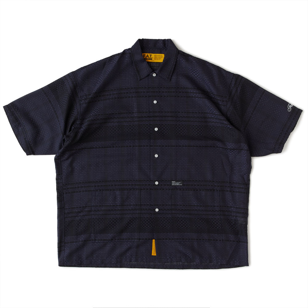 GIGASHEER S/S Mesh Check Shirt NVY 半袖 シアー チェック シャツ