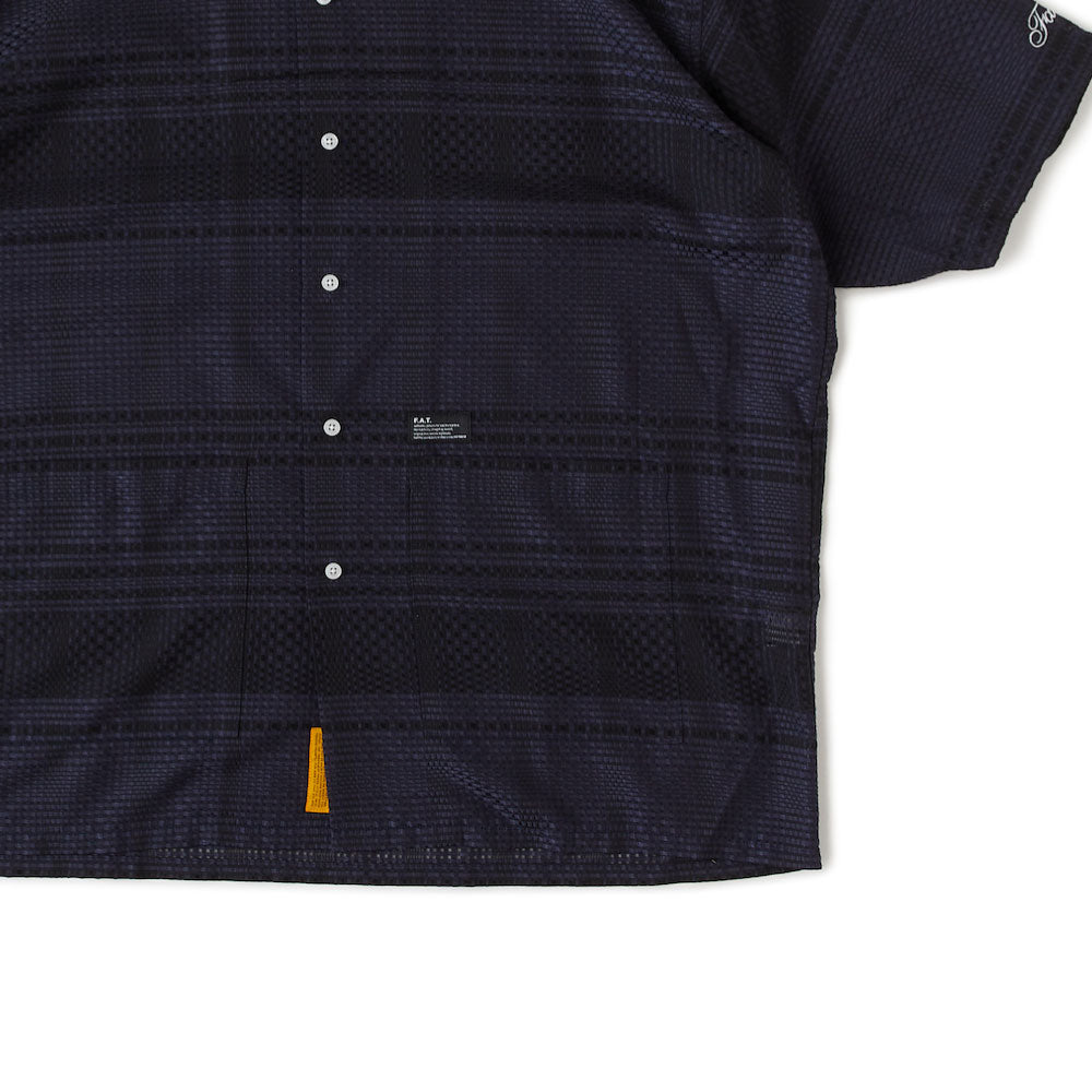 GIGASHEER S/S Mesh Check Shirt NVY 半袖 シアー チェック シャツ