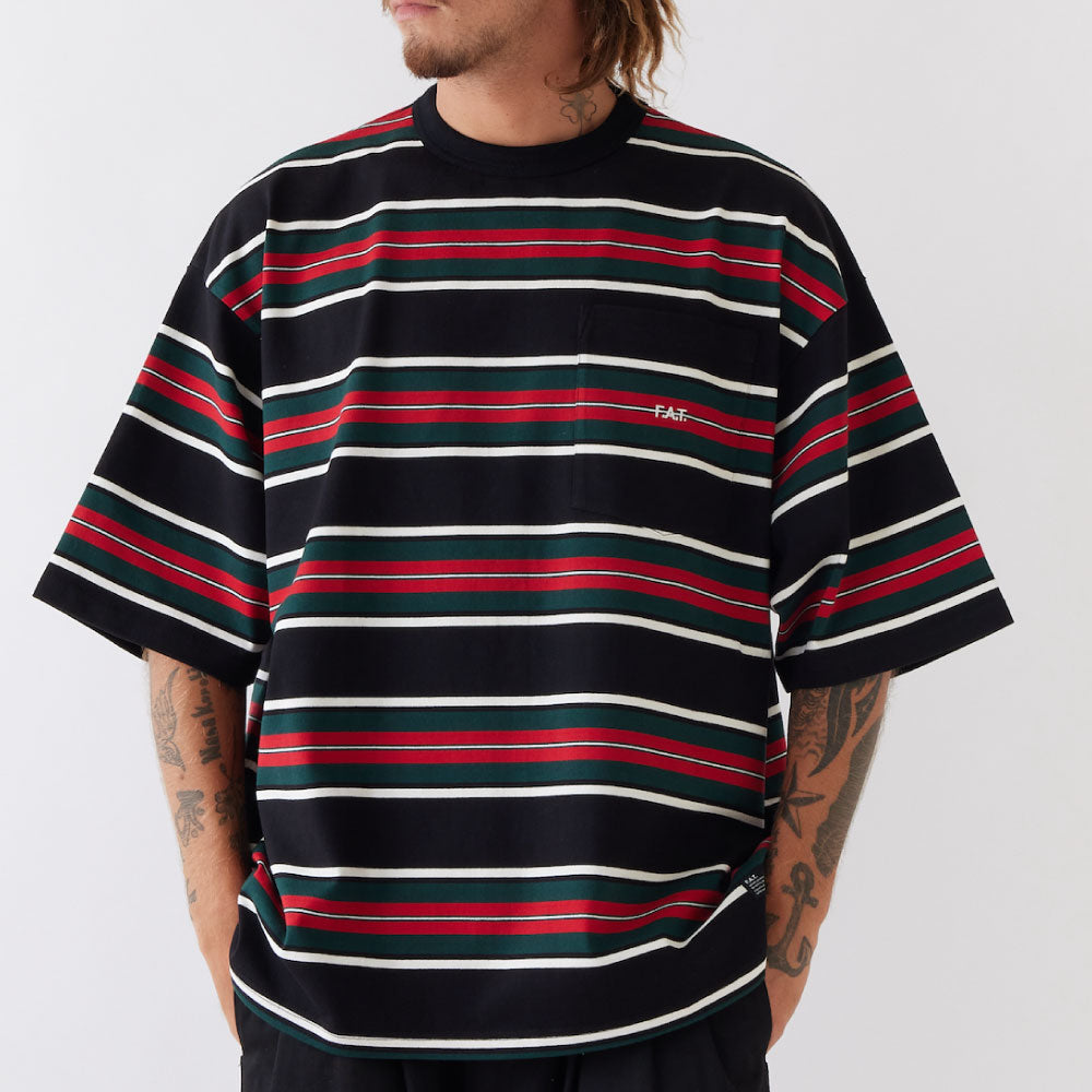 GRANDA S/S Border Tee BLK 半袖 ヘヴーウェイト Tシャツ