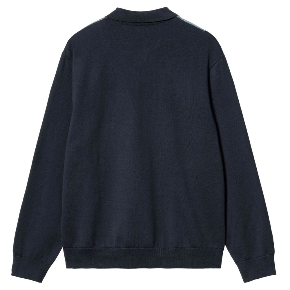 Kendricks Polo L/S Shirt Dark コットン ニット 長袖 ストライプ ポロ シャツ