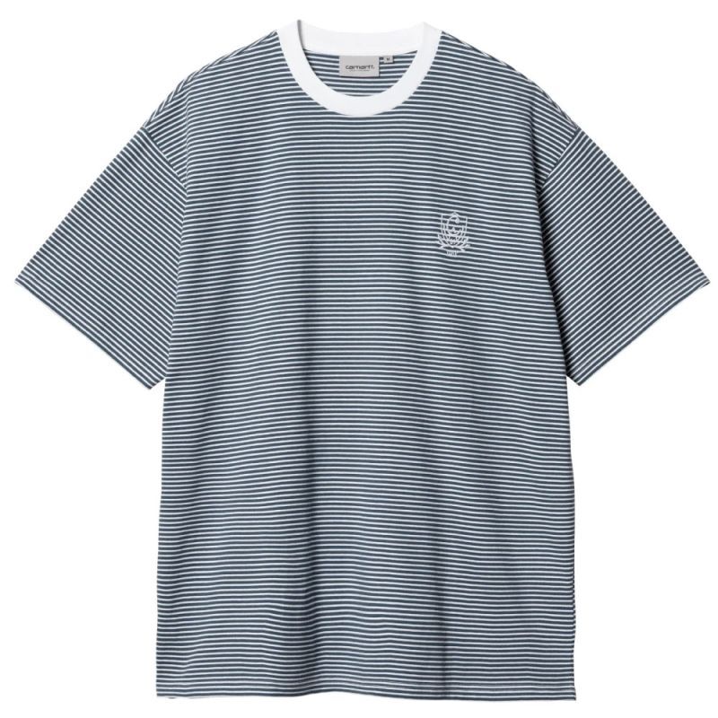 Fairley S/S Stripe Tee Naval Border ボーダー 半袖 Tシャツ