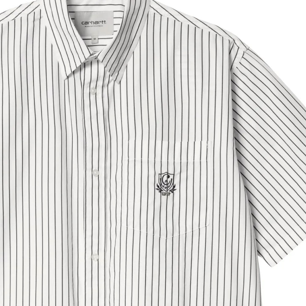 Linus Stripe S/S Shirt 半袖 ルーズフィット ストライプ シャツ